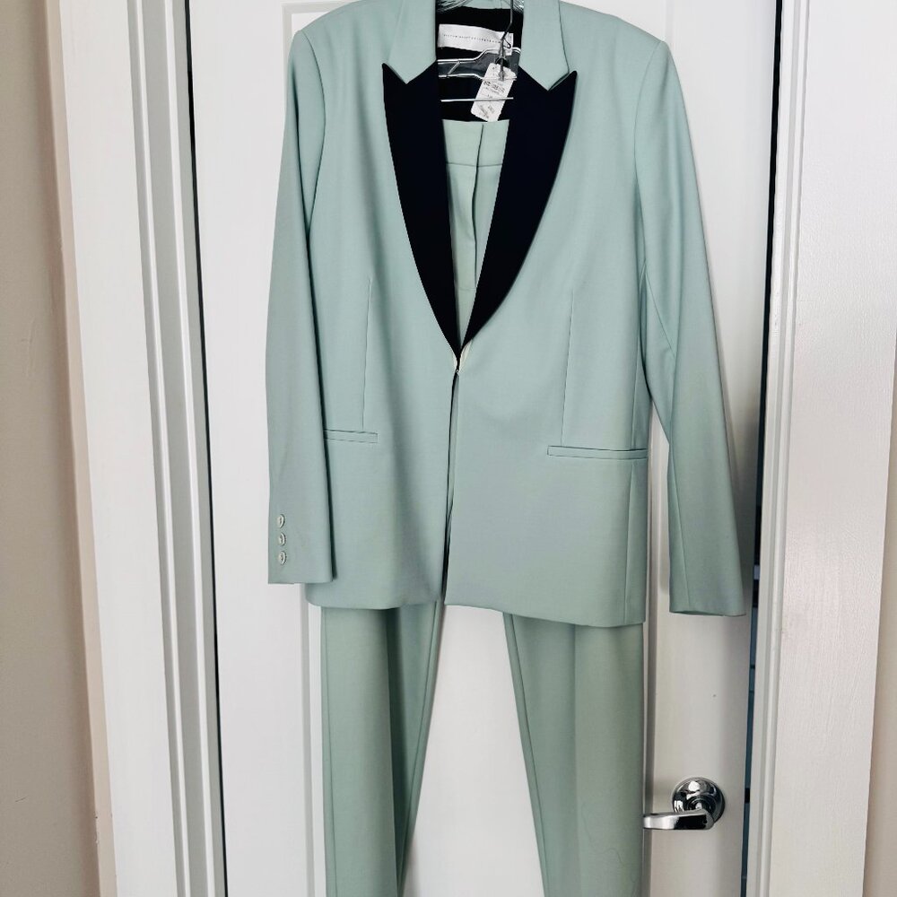 Mint Green Victoria Beckham Size 8 Jacket NWT